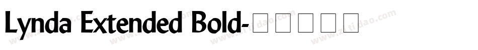 Lynda Extended Bold字体转换